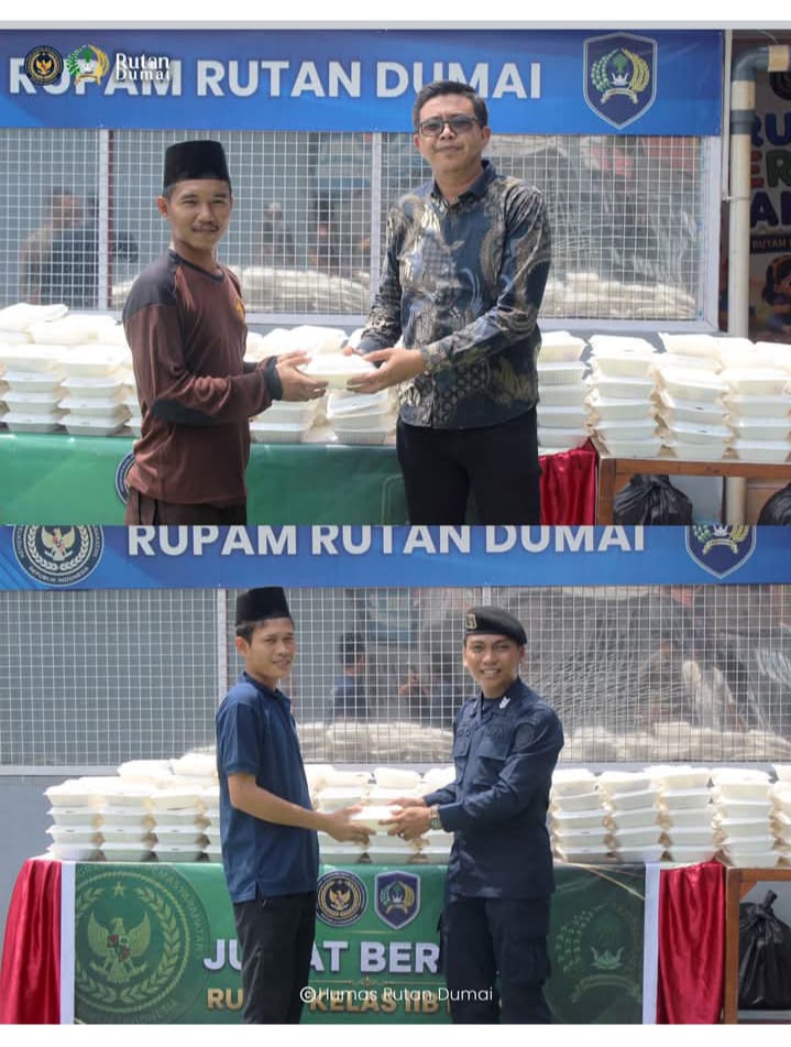 Dari Pegawai untuk Warga Binaan, Rutan Dumai Berbagi Jumat Berkah