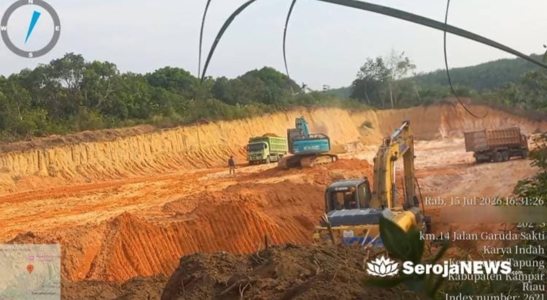 Menanggapi galian jalan Garuda sakti km 15 desa Karya indah kecamatan Tapung