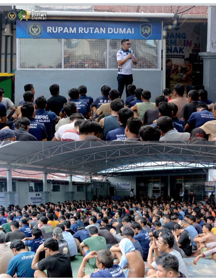 Karutan Dumai Beri Penguatan kepada Warga Binaan, Tekankan Kebersihan dan Ketertiban