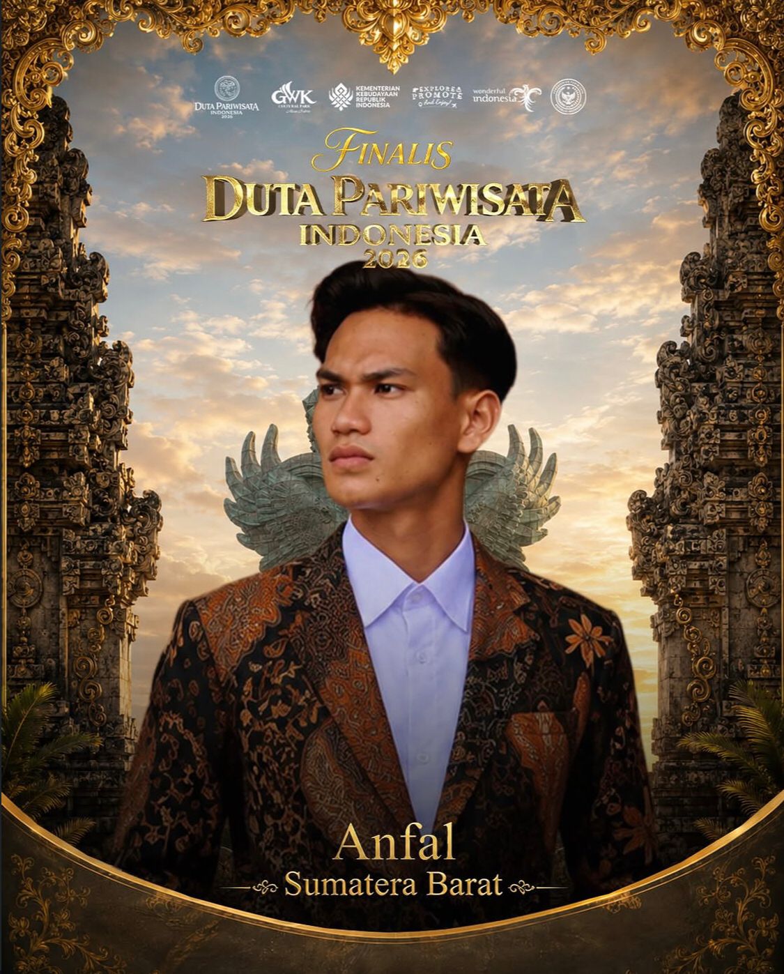 Anfal, Putra Sijunjung Raih Gelar Finalis Duta Pariwisata Indonesia 2026 Wakili SUMBAR