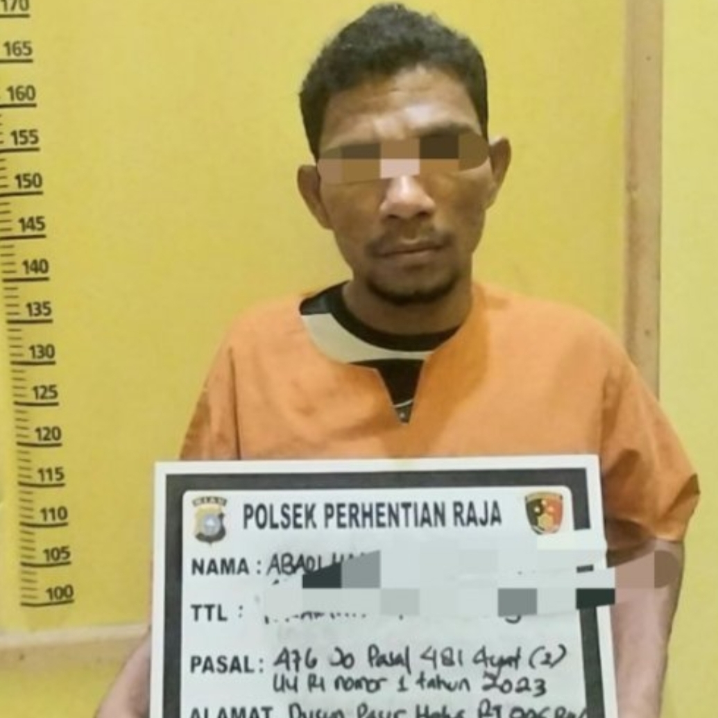 Curi Mobil Daihatsu dan Handphone, Pelaku di Tangkap Polsek Perhentian Raja