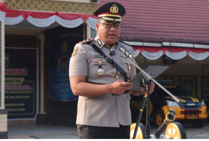 Semangat Pengabdian Membara, Kapolres Kampar Pimpin Khidmat Upacara Hari Juang Polri