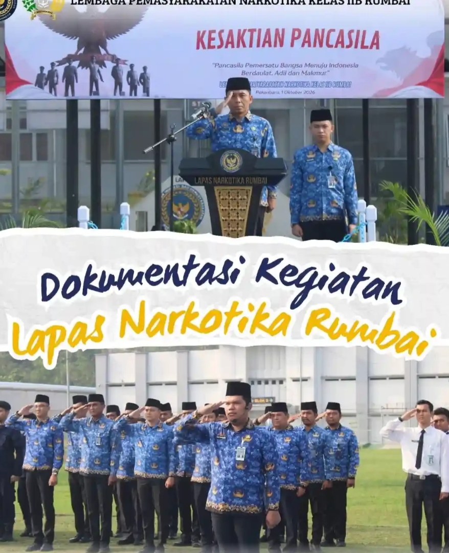 Mengkokohkan Persatuan Serta Menjaga Ideologi, Lapas Narkotika Rumbai Menggelar Upacara Kesaktian Pancasila Tahun 2026